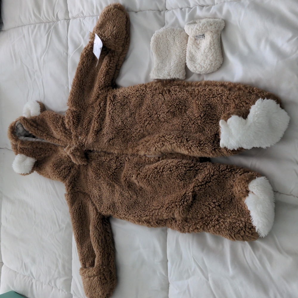 3 Month Old Snowsuit and Gloves